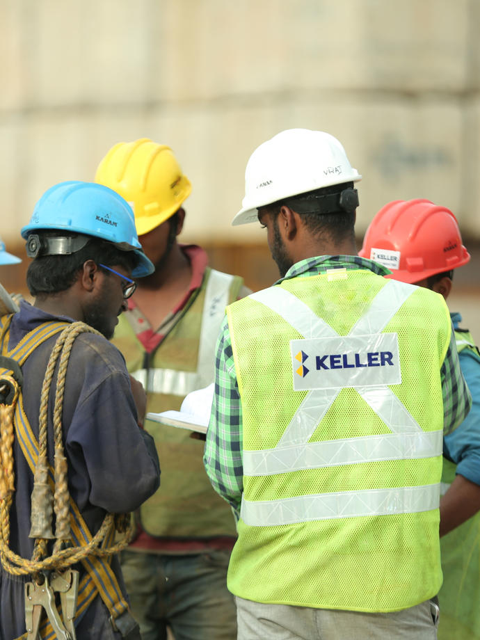 Keller India employees on site
