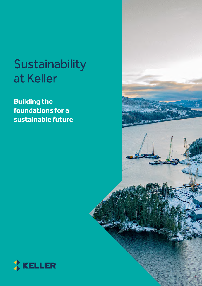 Front of Keller sustainability brochure 