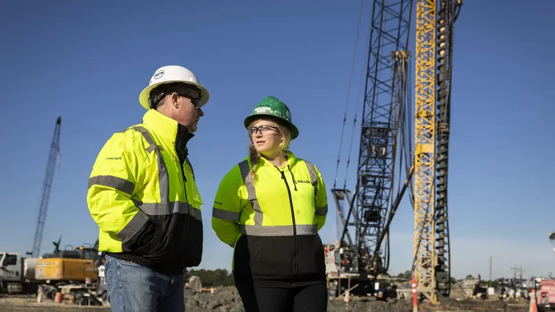 Two engineers on site