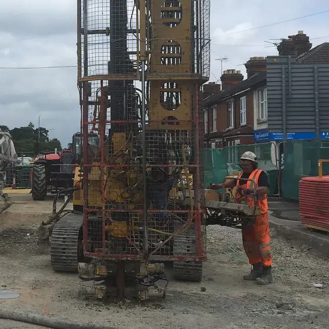 Treating a sinkhole on the A26 Tonbridge