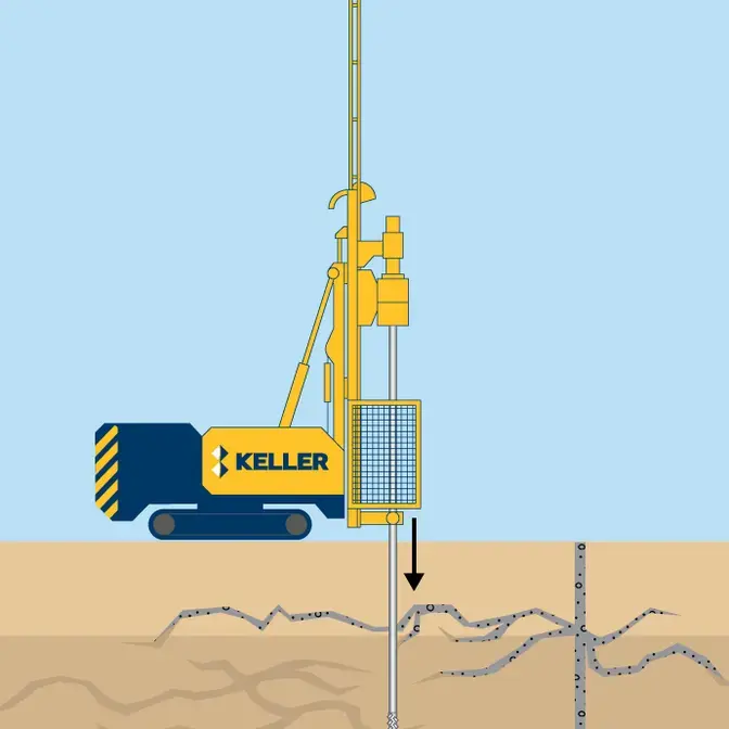 Rock/fissure grouting technique image
