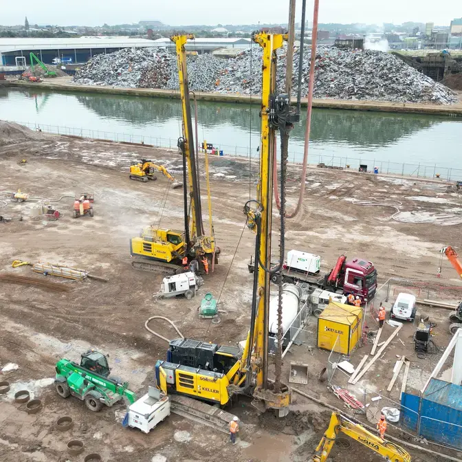 On site at Alexandra Docks