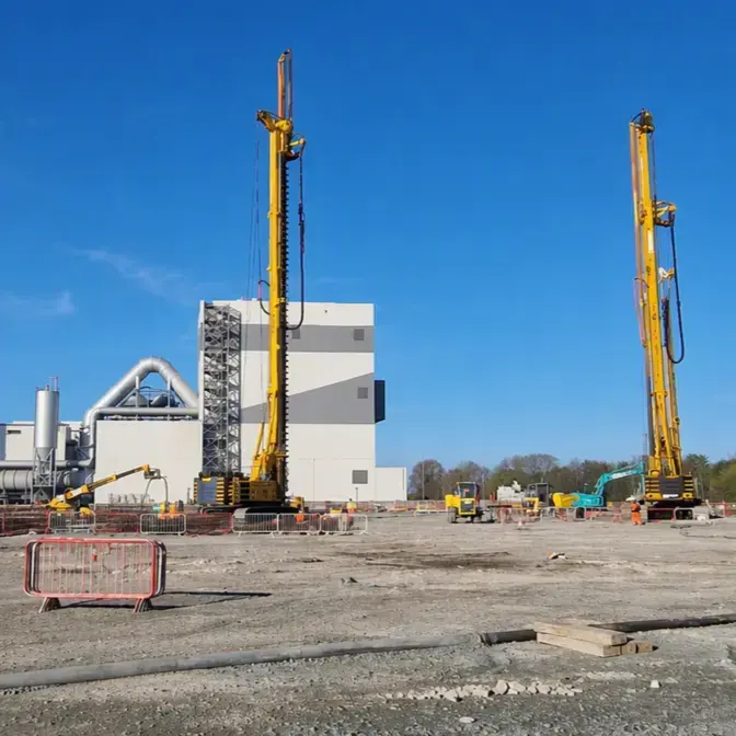 Work on the site of the Thameside Energy Recovery Facility