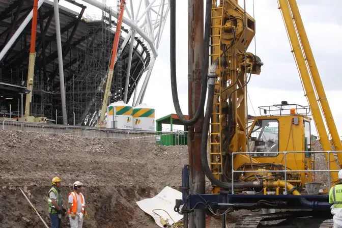 Vibro concrete columns at the Olympic Stadium