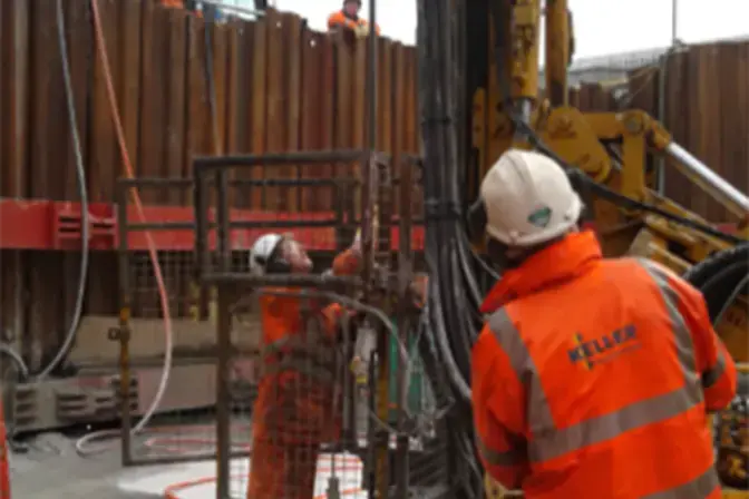 Permeation grouting at New Cross