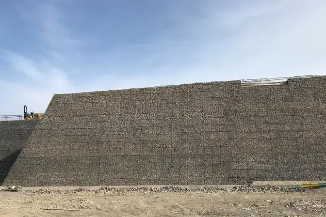 Gabions on the slope