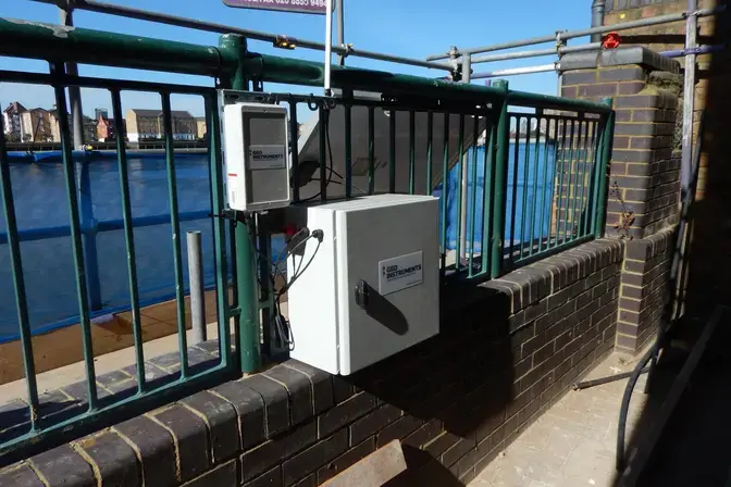 Data collection set up at Duke Shore Wharf