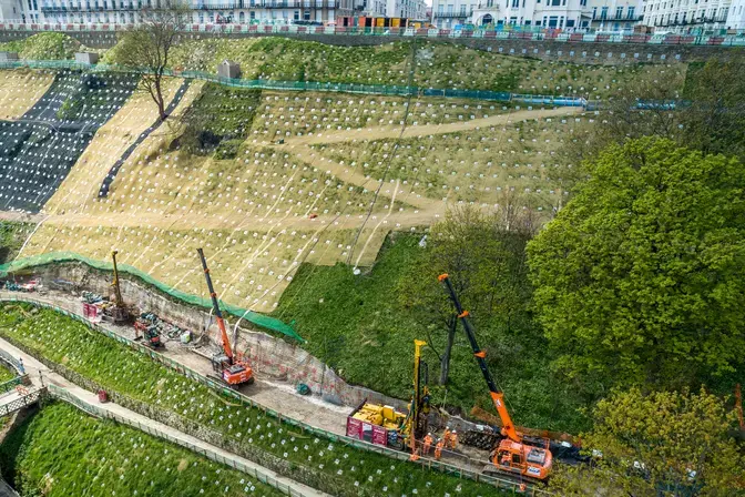Works on Scarborough's South Cliff