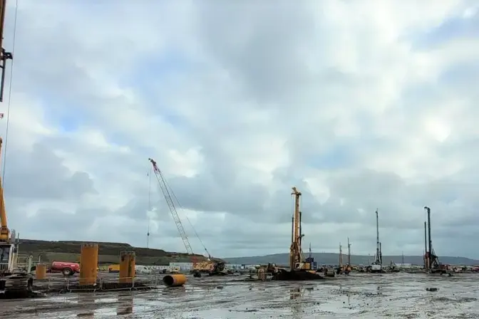 The Bauer Keller JV on site at Teesside