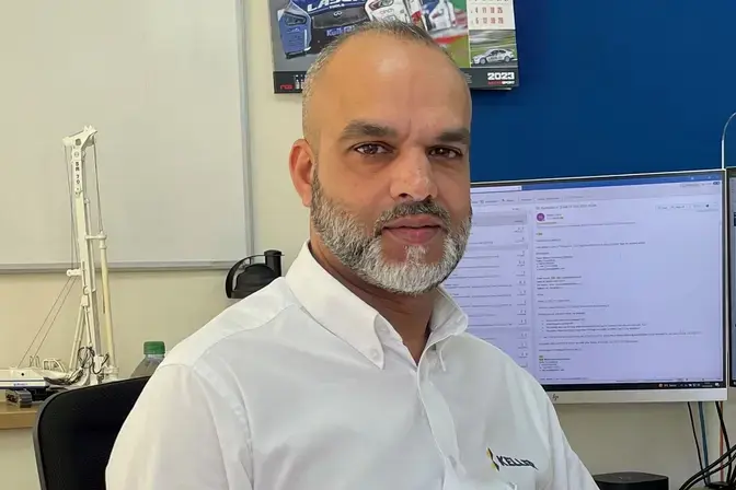 Yasar Nawaz at his desk