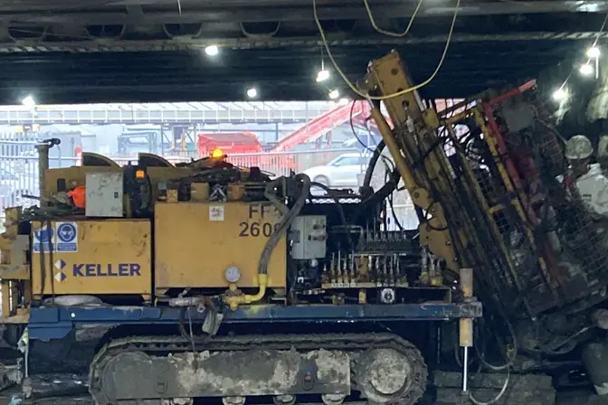 Pali Radice piling in reduced headroom at Denmark Street