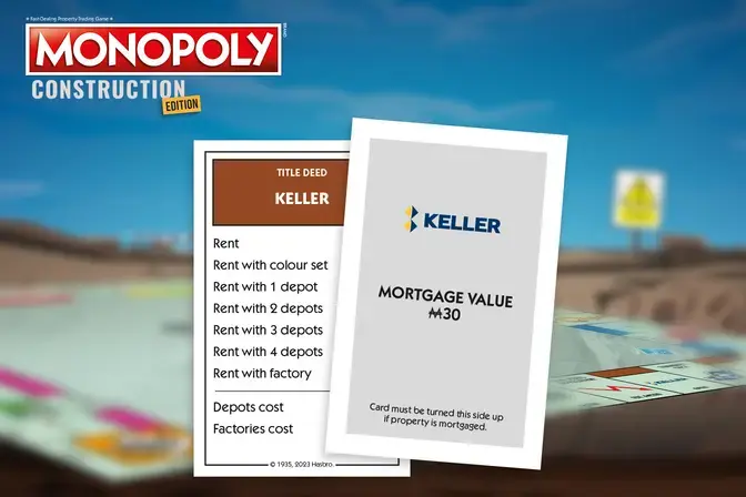The Keller card in Monopoly Construction Edition