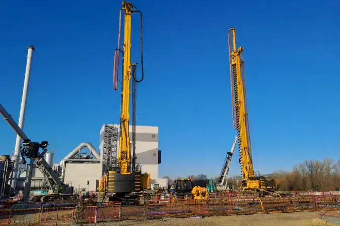 work on the site of the Thameside Energy Recovery Facility at Essex's Tilbury Docks