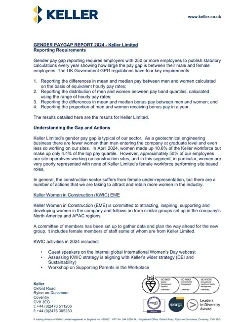 Gender Pay Gap Report 2024