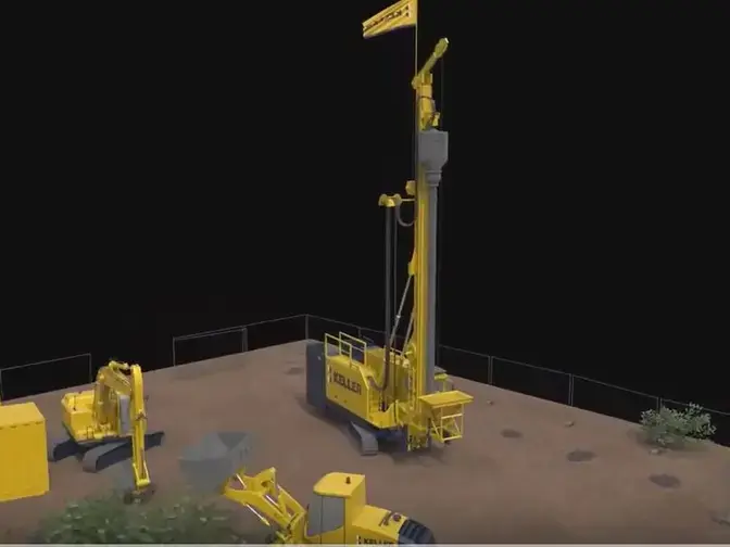 Vibro stone columns animation