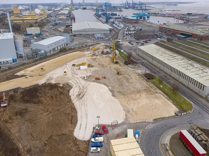 The site at the port of Hull