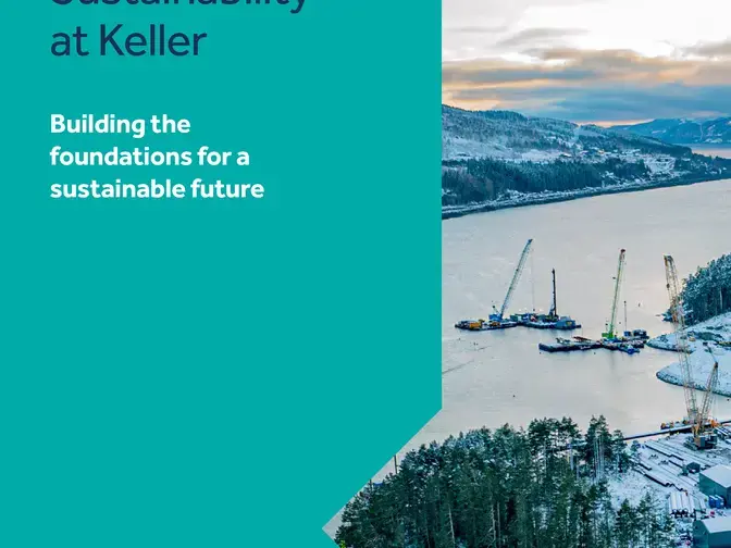 Front of Keller sustainability brochure 
