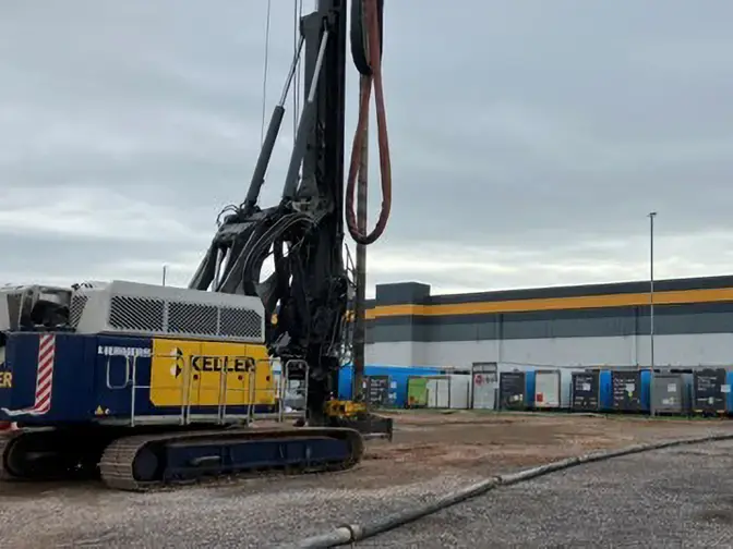 Keller rigs at work at Kestrel Park in Avonmouth, Bristol
