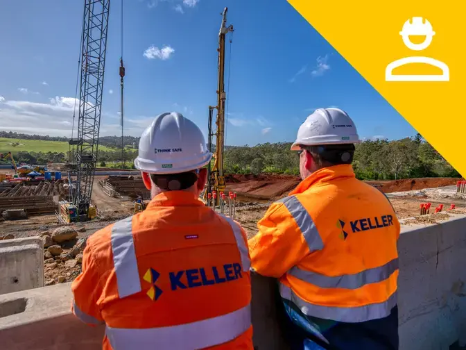 Two people on site