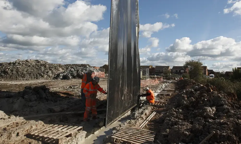 Burnham slurry cut-off wall