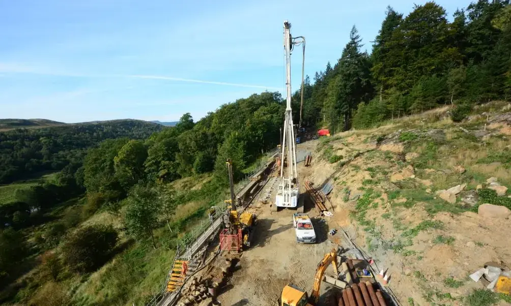 Slope stabilisation at Crag End, Northumberland
