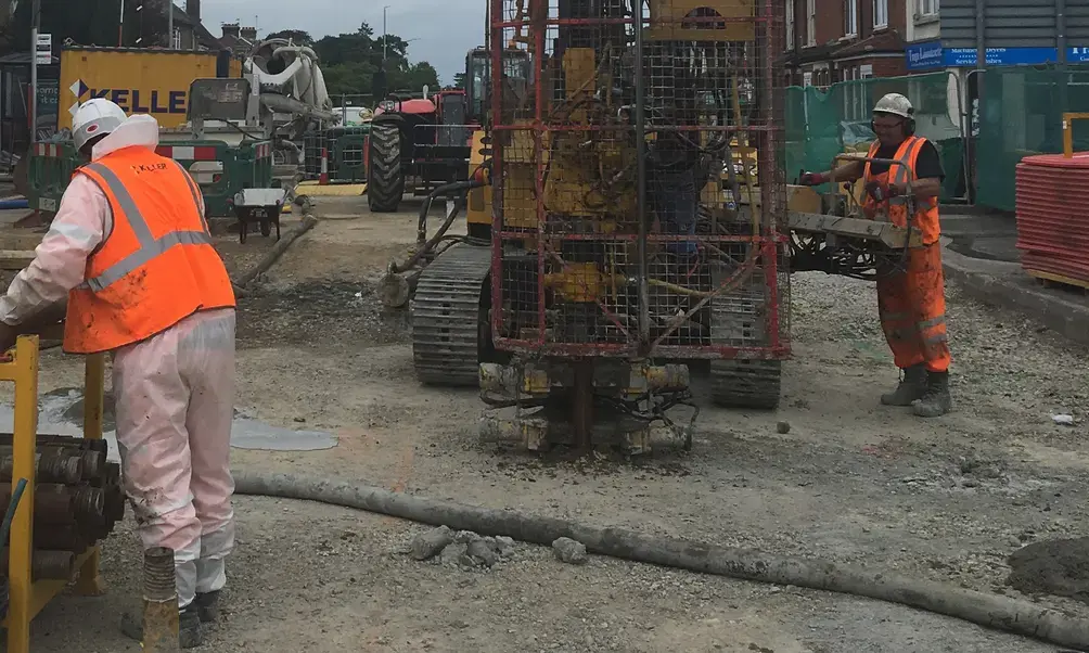 Treating a sinkhole on the A26 Tonbridge