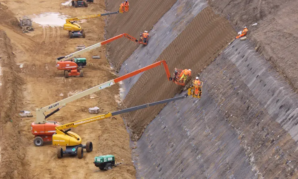 Earth retention on highway A3 Hindhead
