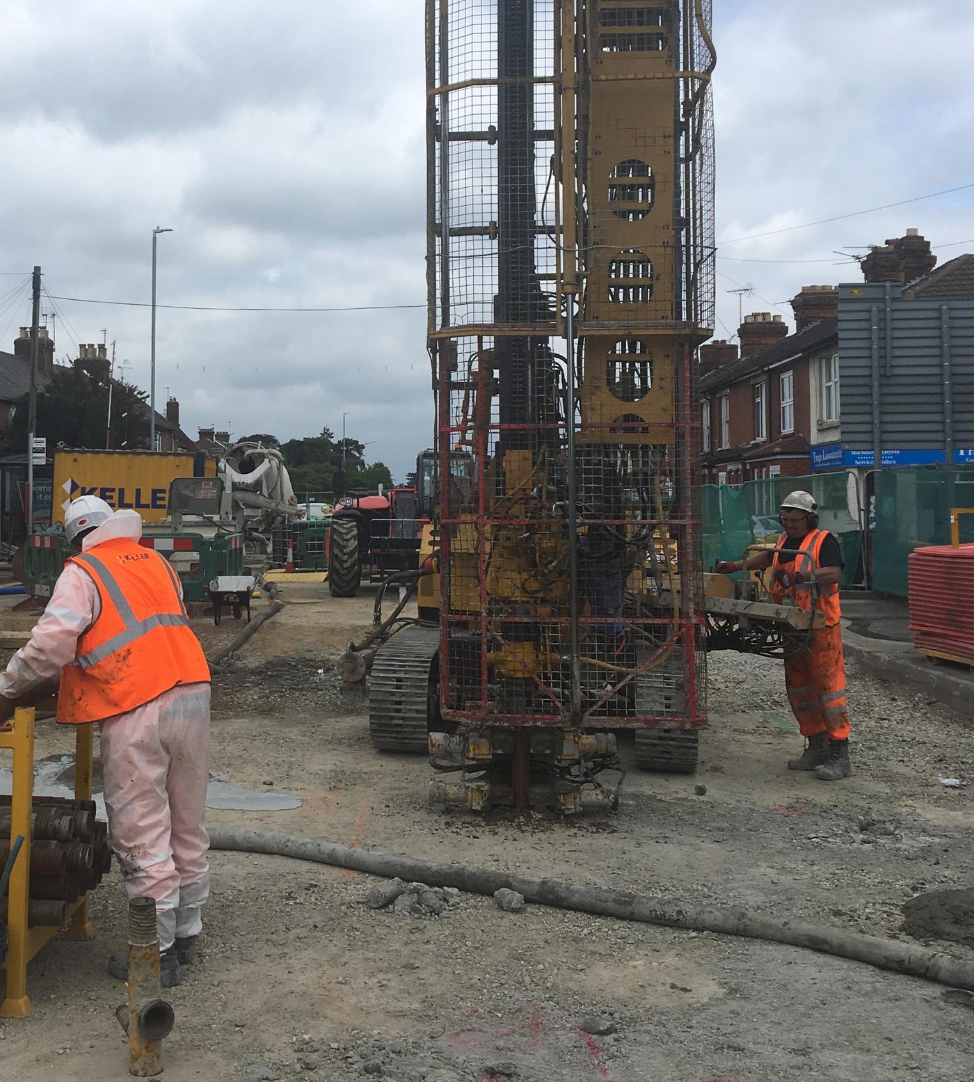 Treating a sinkhole on the A26 Tonbridge