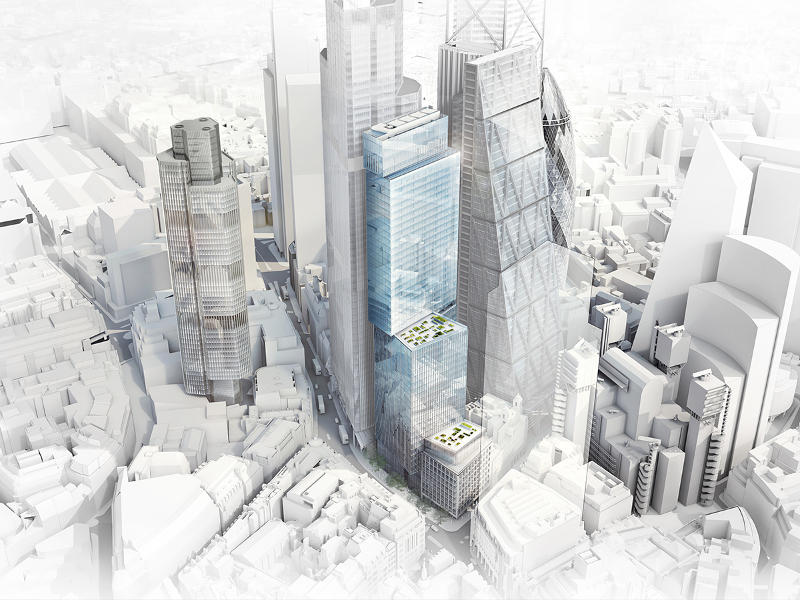 An artist's impression of the new building at 8 Bishopsgate