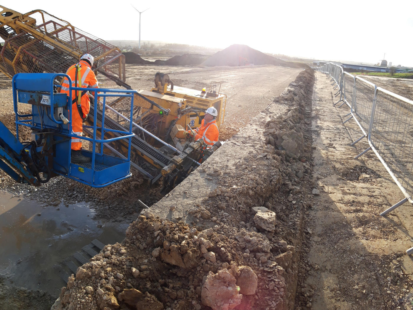 Installing the soil nails