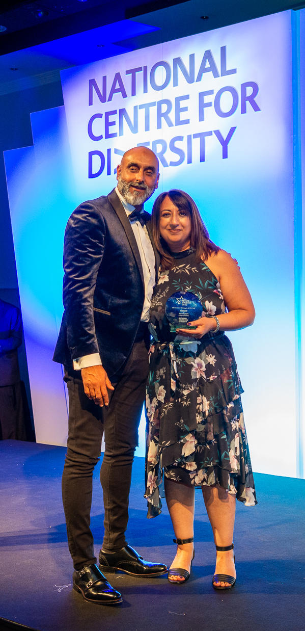 Amrit Ingham receives her award