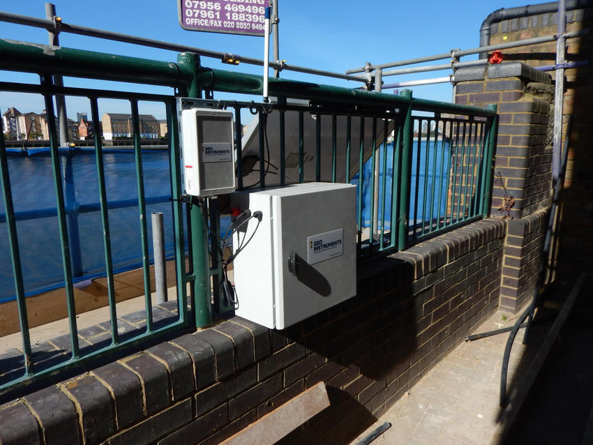 Data collection set up at Duke Shore Wharf