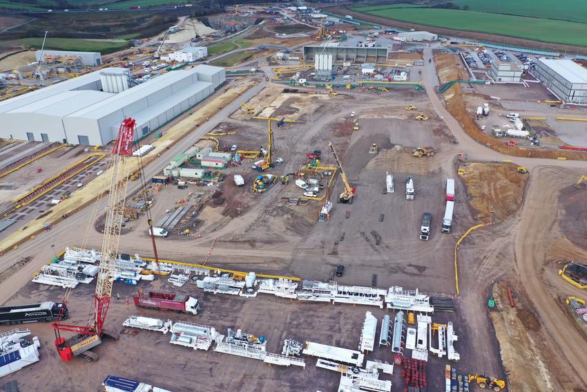 The works compound at the C1 Section South Portal site