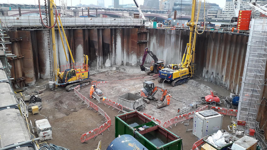 Keller's work on the Thames Tideway project at Blackfriars was recognised with the technology award
