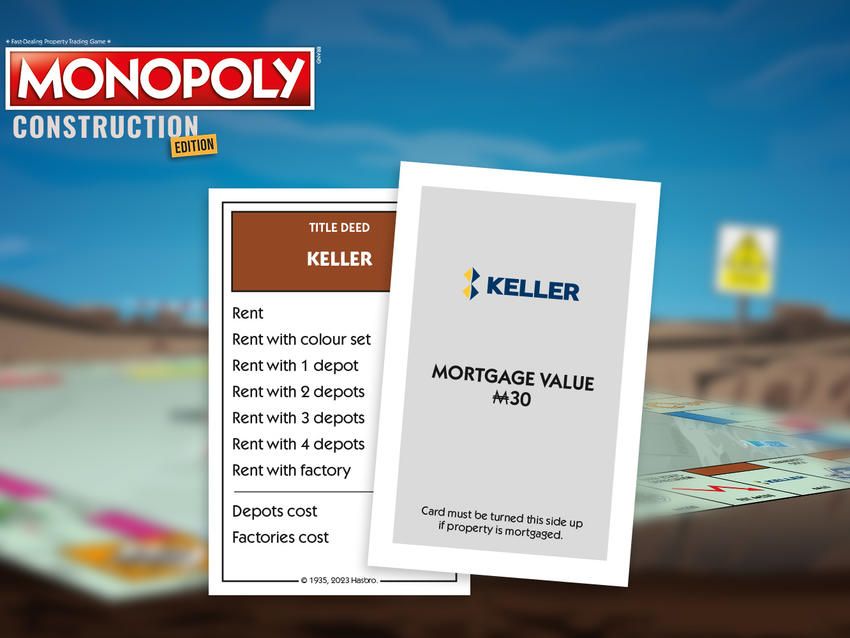 The Keller card in Monopoly Construction Edition