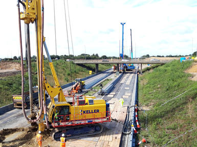 Keller rigs on the A13