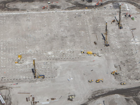 Driven cast insitu piles at Erith