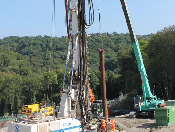 CFA piling at Jackfield