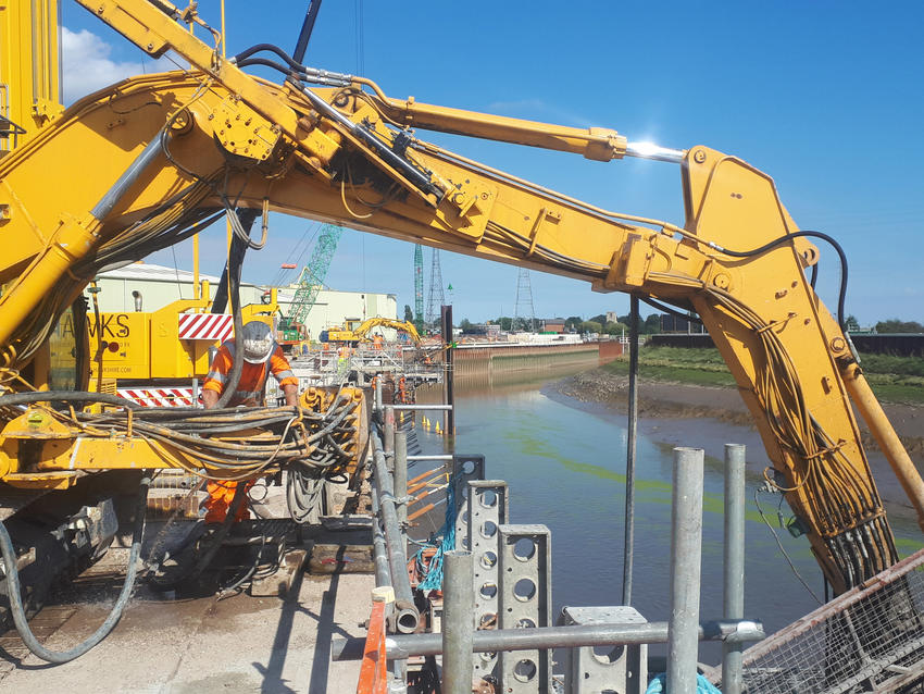 Installing SBMA anchors at Boston Port