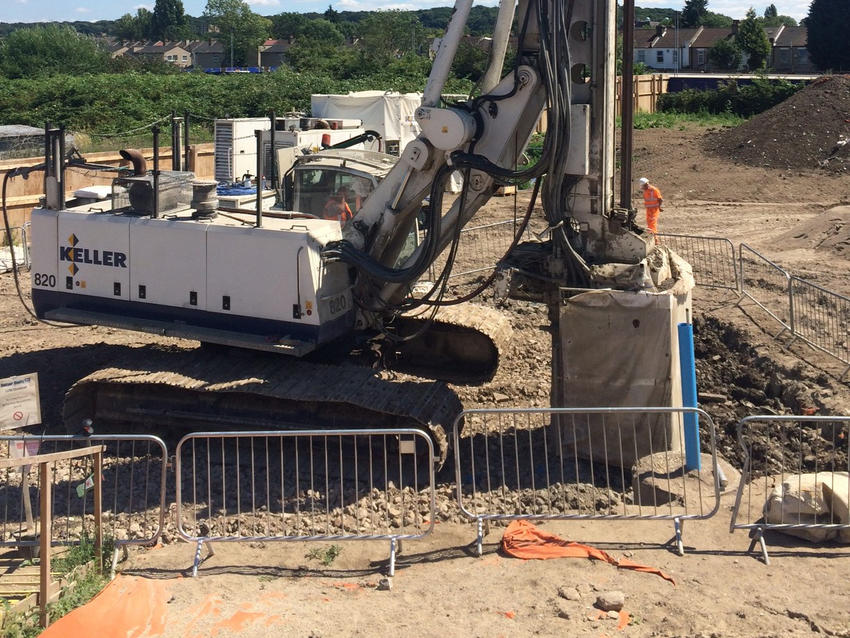 Dry soil mixing at Crossrail, Plumstead