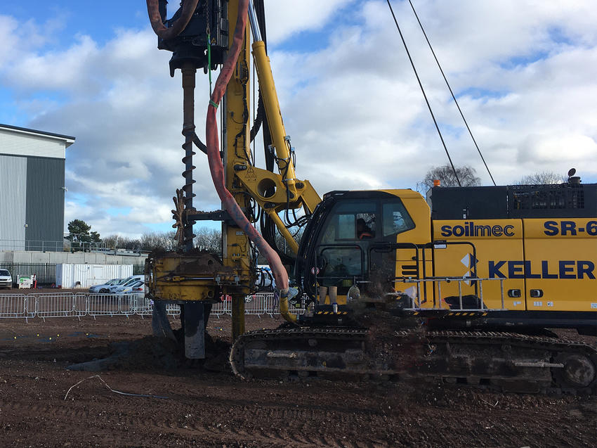 A rig on site at Lyons Park